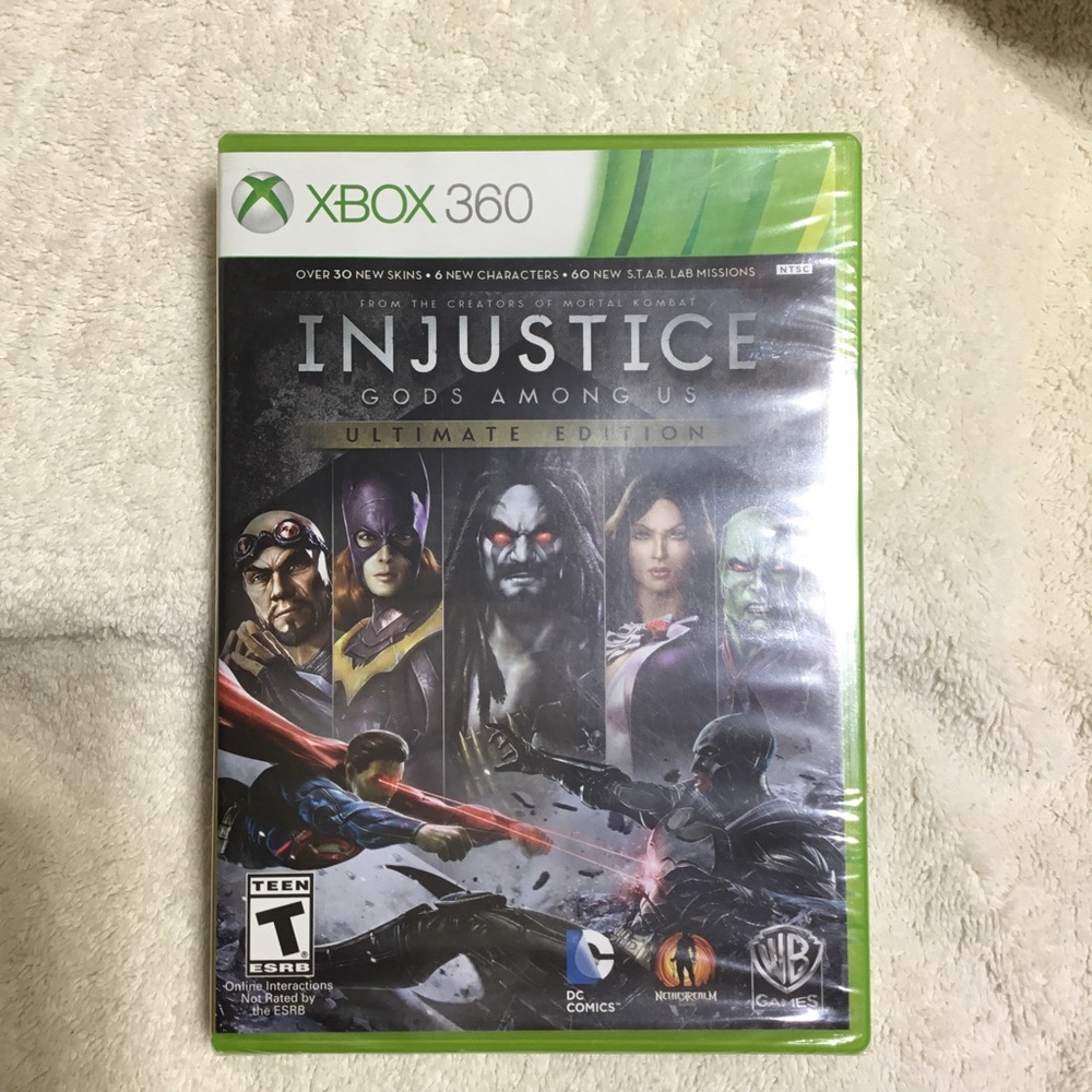 COPY - Microsoft X Box 360, “Injustice Gods Among Us”, NEW/SEALED, online enabl…